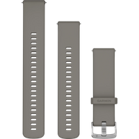 Garmin Siliconen Bandje Grijs/Zilver 22mm
