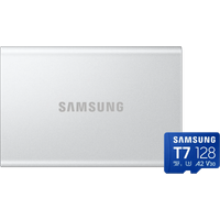 Samsung T7 Resurrected Portable SSD 2TB + Samsung MicroSDXC T7 128GB 170MB/s