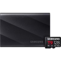 Samsung T9 Portable SSD 2TB Zwart + Samsung MicroSDXC T9 128GB 200MB/s