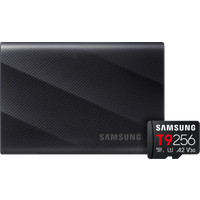 Samsung T9 Portable SSD 4TB Zwart + Samsung MicroSDXC T9 256GB 200MB/s