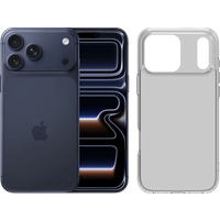 Apple iPhone 17 Pro Max 256GB Blauw + BlueBuilt Protective Back Cover Transparant