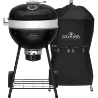 Napoleon PRO Houtskool Kettle Mat Zwart met Bakplaat + Napoleon Hoes voor Premium en Pro Kettle 57 cm