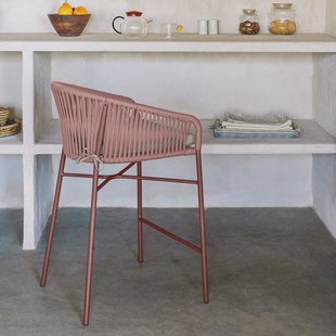 Kave Home Barkruk 'Yanet' kleur Terracotta (zithoogte 65cm)