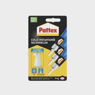 Pattex Sneldrogende Lijm Mini-trio 3x1g