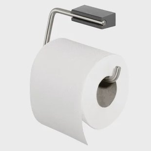 Tiger Cliqit Toiletrolhouder Zonder Klep Rvs Geborsteld / Donkergrijs