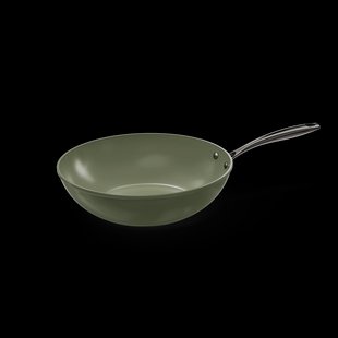 Dark Olive Wokpan 30 cm