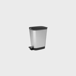Kis Pedaalemmer Chic - Metaal - Zilver Metallic - 40.5x26.5x45cm - 23l