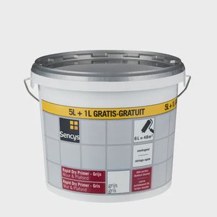 Sencys Rapid Dry Primer - Muur En Plafond - Mat Grijs - 6l