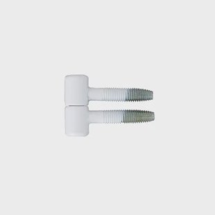Vynex Inboorpaumelle - Wit Geplastificeerd Staal - Ø 11 Mm - 2 Stuks