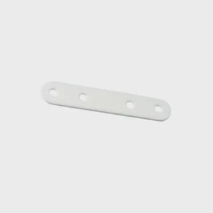 Vynex Verbindingsplaat - Wit Geplastificeerd Staal - 80mm - 4 Stuks