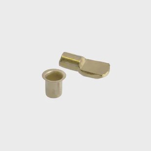 Vynex Plaatdrager En Fitting Vermessingd Staal Diam. 7/8mm 8st