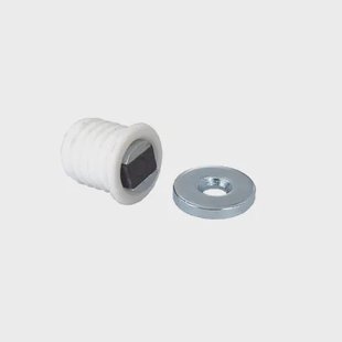 Vynex Magnetische Insteekslot Rond Wit 8kg Diam. 14mm