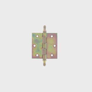 Vynex Vaasknopscharnier - Geel Verzinkt Staal - 75x75 Mm - 3 Stuks