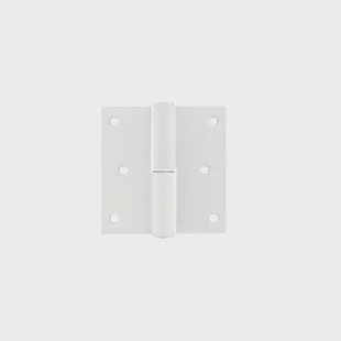 Vynex Bouwscharnier - Aluminium Wit - 80x80 Mm - 3 Stuks