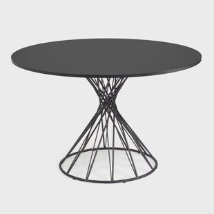 Kave Home Ronde Eettafel 'Niut' 120cm Melamine, kleur Zwart