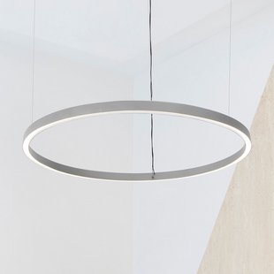 Compendium Circle hanglamp 110 cm, aluminium Luceplan - Woonkamer - Designer - Metaal - 1 lamp