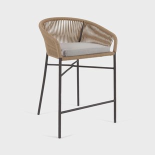 Kave Home Barkruk 'Yanet' kleur Beige (zithoogte 65cm)