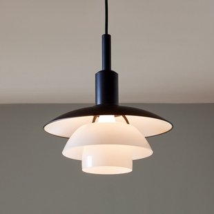 PH 3/3 Hanglamp Black/Opal Louis Poulsen - Woonkamer - Designer - Metaal - 1 lamp