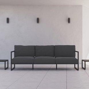 Kave Home 3-zits Tuinbank 'Comova' 225cm, kleur Donkergrijs