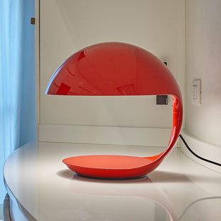 Cobra retro tafellamp, rood Martinelli Luce - Woonkamer - Designer - Kunststof