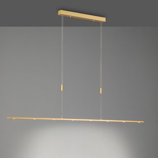 LED hanglamp Tolu, lengte 179 cm, messing Quitani - Woonkamer - Modern - Metaal - 1 lamp