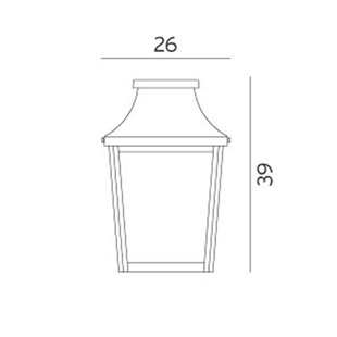 London Buiten Wandlamp Flad Wit Norlys - Aluminium