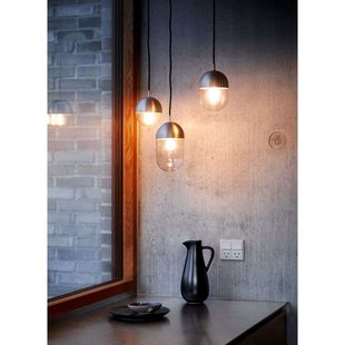 Dot Hanglamp Small Satin/Smoke Woud - Woonkamer - Designer - Metaal