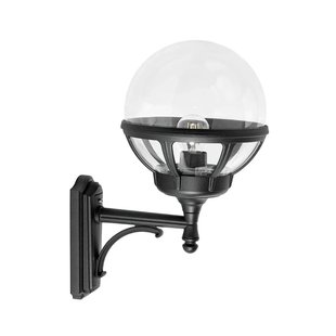Bologna Up buitenwandlamp helder/zwart Norlys - Aluminium