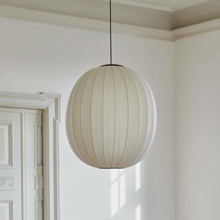 Knit-Wit 65 hoge hanglamp Pearl White Made By Hand - Eetkamer - Aluminium