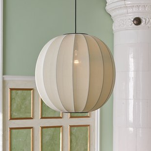Knit-Wit 60 ronde hanglamp parelwit Made By Hand - Eetkamer - Aluminium