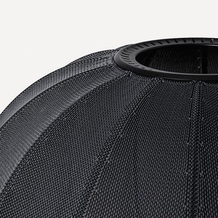 Knit-Wit 60 Round Hanglamp Black Made By Hand - Eetkamer - Aluminium