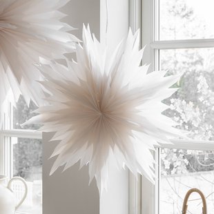 Oslo papieren ster, wit, Ø 80 cm, papier Watt & Veke - Woonkamer - Designer - Papier / Karton - Bloem