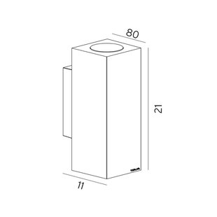 Sandvik Up/Down Buiten Wandlamp Graphite Norlys - Aluminium