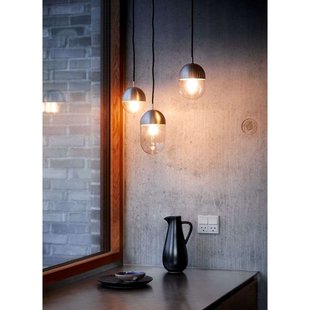 Dot Hanglamp Large Satin/Smoke Woud - Woonkamer - Designer - Metaal