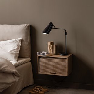 Birdy Taffellamp Swing Black/Black Birdy Swing Northern - Woonkamer - Designer - Metaal - 1 lamp