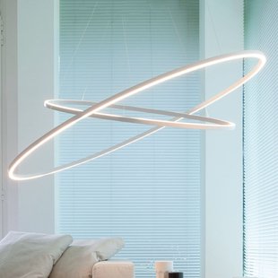 Ellisse Double hanglamp 2.700 K aluminium Nemo Lighting - Woonkamer - Modern - Metaal - Meerdere lampen