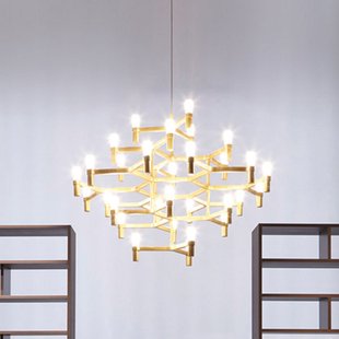 Crown Major hanglamp 30-led goud gelakt Nemo Lighting - Woonkamer - Modern - Metaal - Meerdere lampen