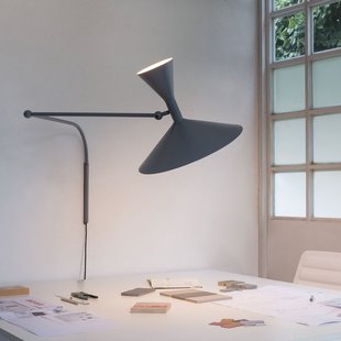 Lampe de Marseille wandlamp, grijs mat Nemo Lighting - Woonkamer - Metaal - Meerdere lampen