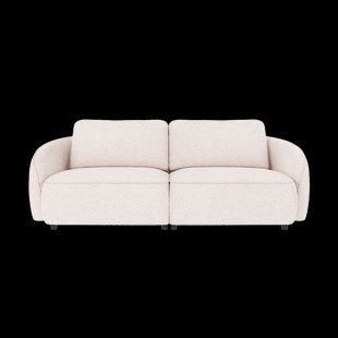 Norris gestoffeerde 3 zitsbank wit - 226 cm