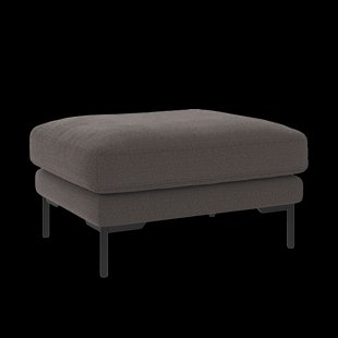 Corwin gestoffeerde hocker antraciet - 84 x 45 cm