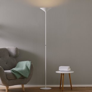 Drink F1 VloerLamp Satijn Wit Dry Rotaliana - Woonkamer - Designer - Metaal - 1 lamp