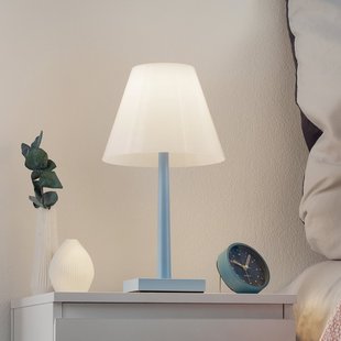 Dina+ Portable Tafellamp Light Blue Rotaliana - Woonkamer - Designer - Metaal - Met lampenkap