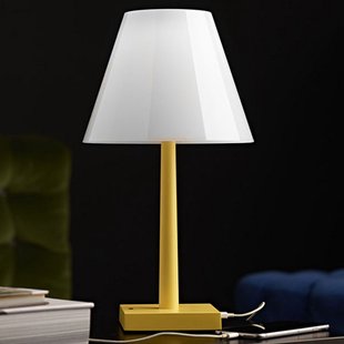 Dina+ Portable Tafellamp Yellow Rotaliana - Woonkamer - Designer - Metaal - Met lampenkap