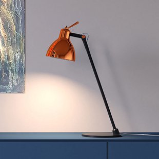 Luxy T0 Glam tafellamp, zwart/koper, 52 cm Rotaliana - Woonkamer - Designer - Metaal - Met lampenkap