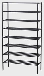 WOOOD Schoenenrek 'Ferro' Stapel van 4 stuks, kleur Zwart