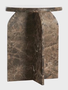 Light & Living Bijzettafel 'Otinia' Marmer, 56cm hoog, kleur Donkerbruin