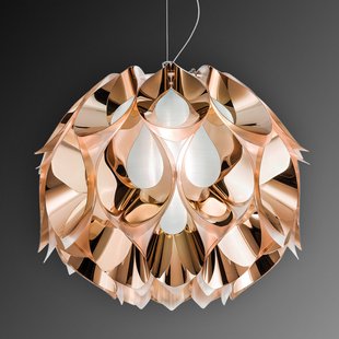 Flora Hanglamp M Koper Slamp - Woonkamer - Designer - Kunststof - 1 lamp