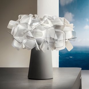 Clizia LED tafellamp op accu, rookgrijs, dimbaar Slamp - Woonkamer - Designer - Kunststof