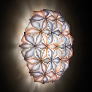 La Vie L plafondlamp, breedte 71 cm, amber Slamp - Woonkamer - Designer - Kunststof - Rond