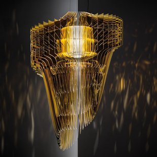 Aria S hanglamp, goud, Ø 50 cm Slamp - Woonkamer - Designer - Kunststof - 1 lamp